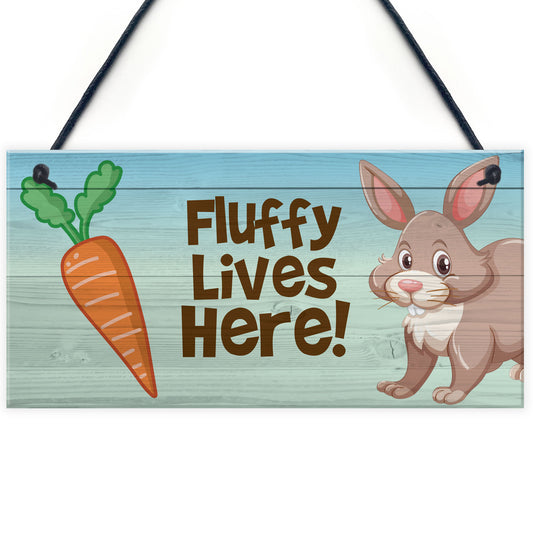 Personalised Pet Rabbit Sign Hutch Accessories Animal Lover Gift