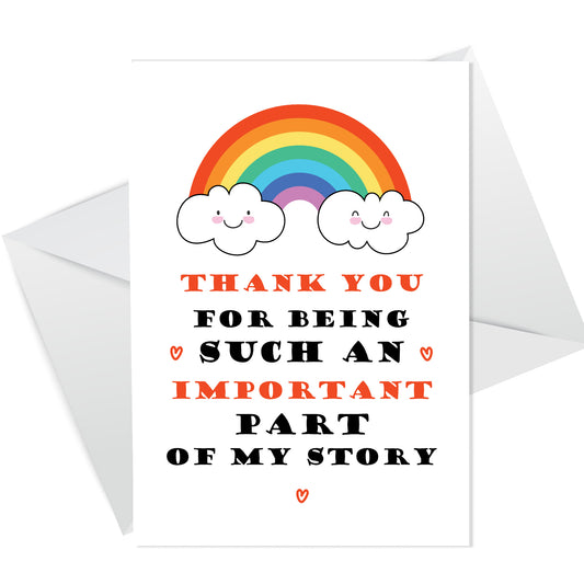 Thank You Card For Teacher Him Her Best Friend Mentor Friend