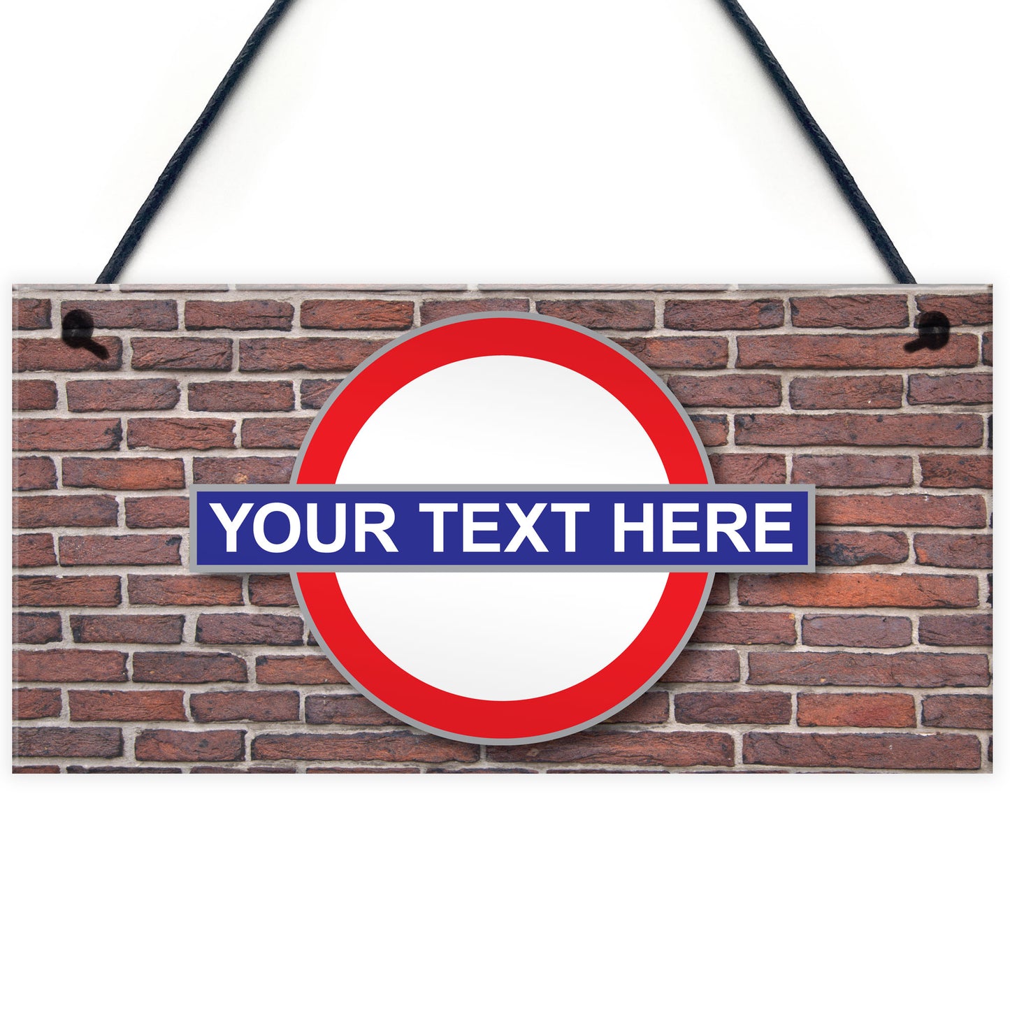 Personalised London Underground Hanging Plaque