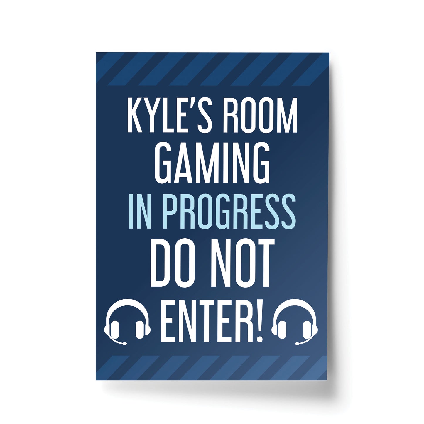 Boys Bedroom Sign Personalised Funny Gaming Wall Art Son Gift