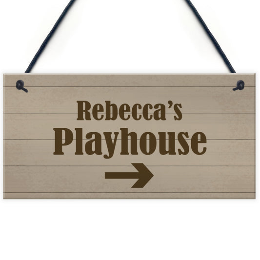 Shabby Chic PLAYHOUSE Sign Garden Summerhouse Shed Plaque