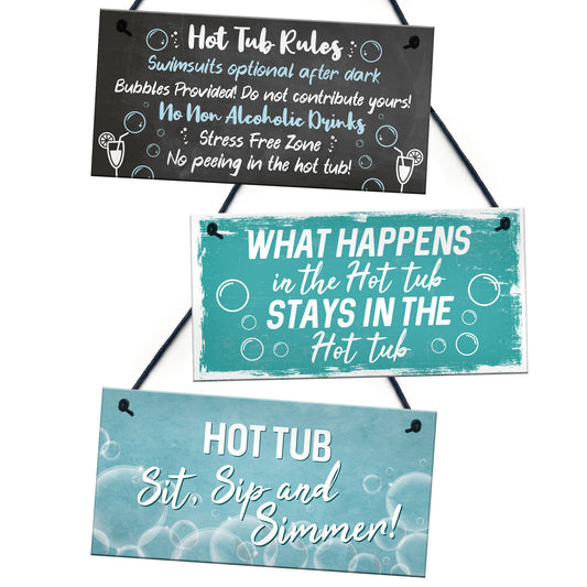 Hot Tub Signs For Outside Hot Tub Rules Sign Funny Hanging Sign