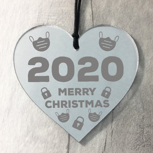 2020 Merry Christmas Lockdown Engraved Bauble Christmas Decor