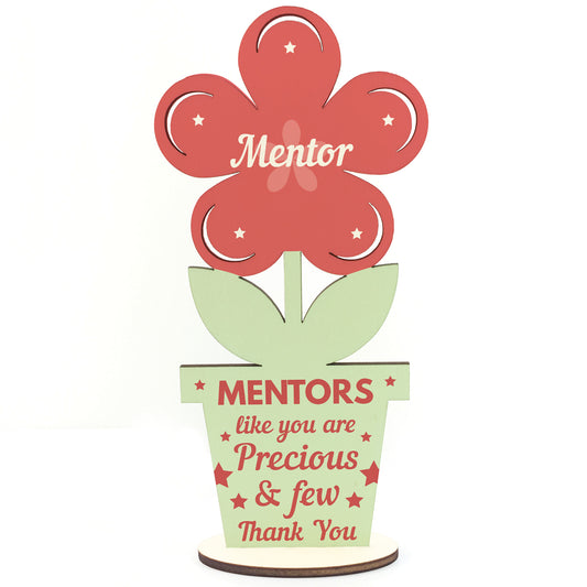 MENTOR Gifts Wooden Flower Thank You Gift For Teacher Mentor