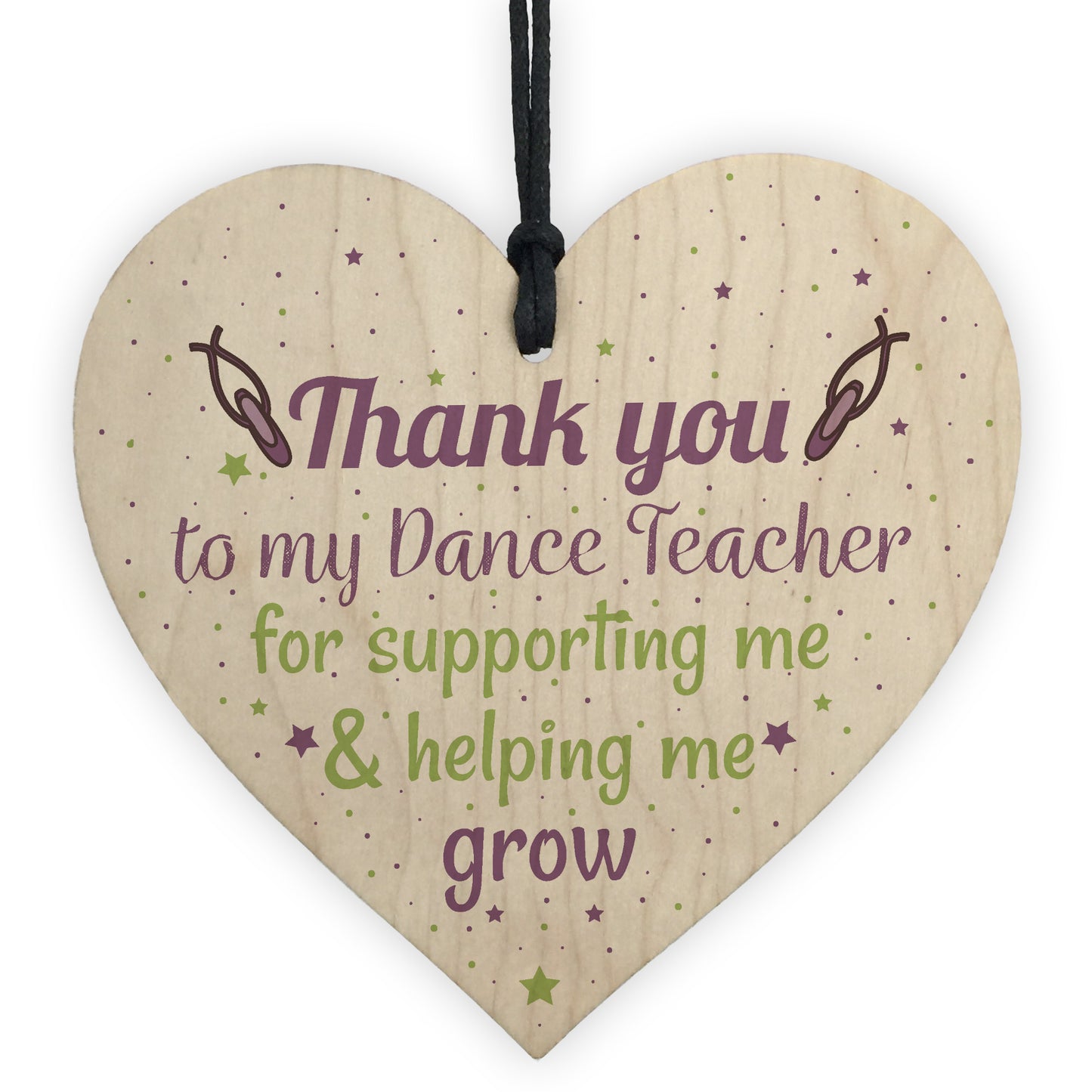 Dance Teacher Friendship Gift Wooden Heart Sign Thank You Gift