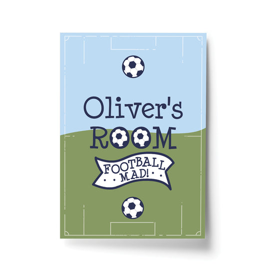 PERSONALISED Boys Bedroom Sign Football Print Boys Bedroom Art