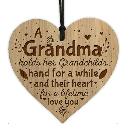 Grandma Gifts Engraved Heart Birthday Christmas Gift For Grandma