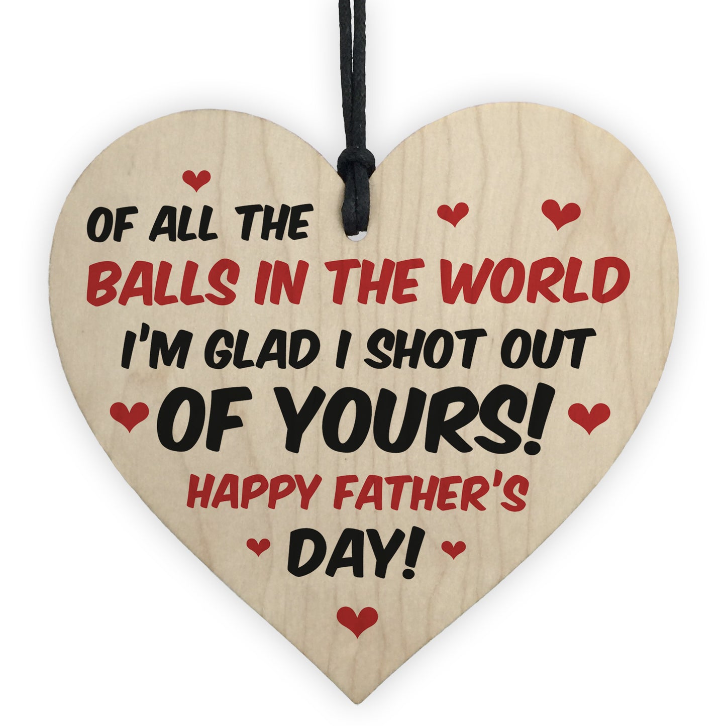 Funny Fathers Day Gift For Dad Wood Heart Rude Dad Gift For Him