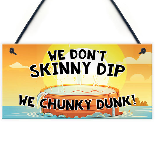 Funny Novelty Hot Tub Sign Hanging Sign Outdoor Garden Hot Tub