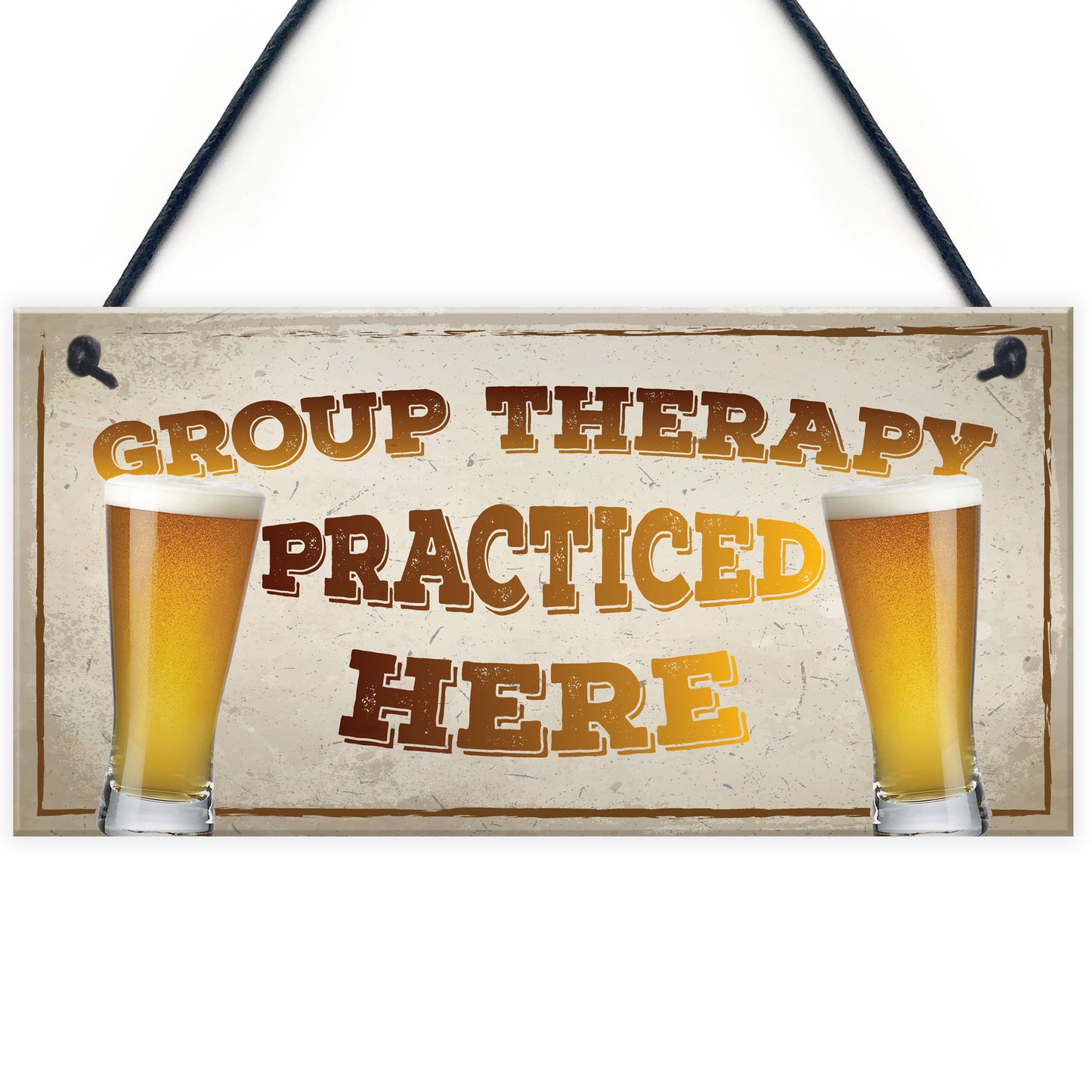 Group Therapy Vintage Retro Wall Decor Bar Pub Plaque Poster