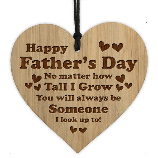 Fathers Day Gifts For Dad Wood Engraved Heart Dad Gifts