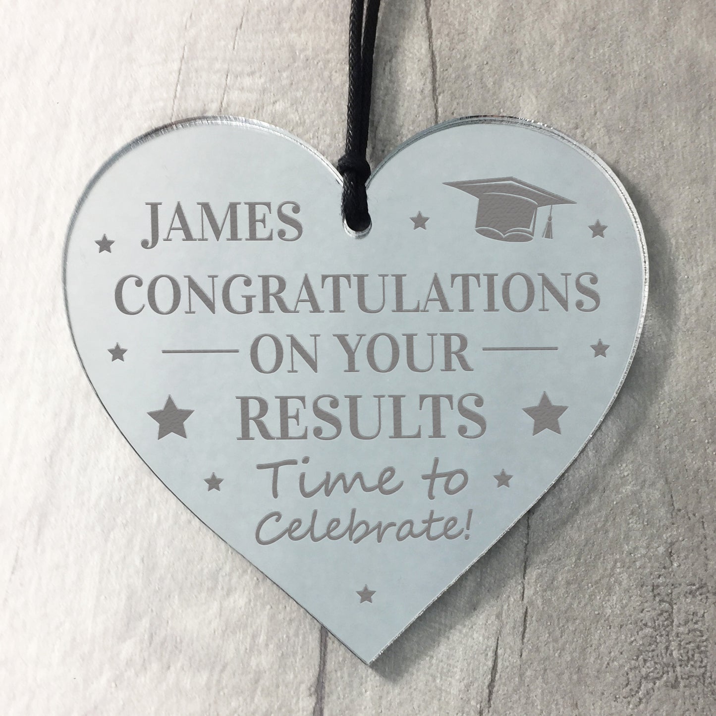 Graduation Gift Engraved Heart Memory Keepsake Personalised