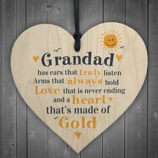 Fathers Day Heart Plaques Dad Grandad Grandpa Birthday Gifts