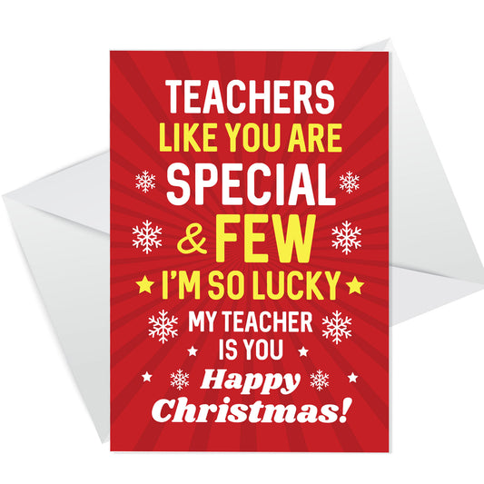 Christmas Card For Teacher Happy Christmas Cards Nursery Teacher