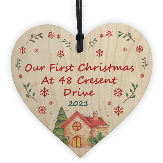 1st Christmas Bauble New Home Gift Personalised Tree Decoration