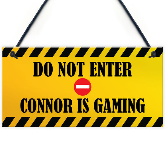 Funny Joke Gaming Sign Personalised Man Cave Bedroom Sign