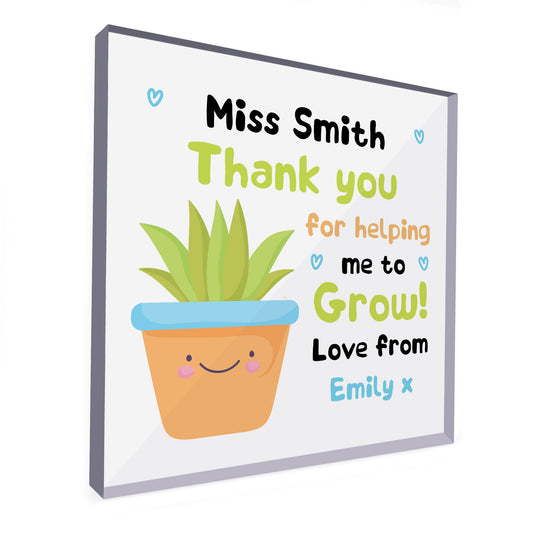 Personalised Thank You Gift For Teacher TA Helping Me Grow