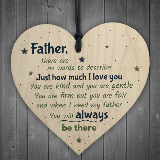 Father Daddys Girl Dad Daddy Wood Heart FATHERS DAY Gift For Him