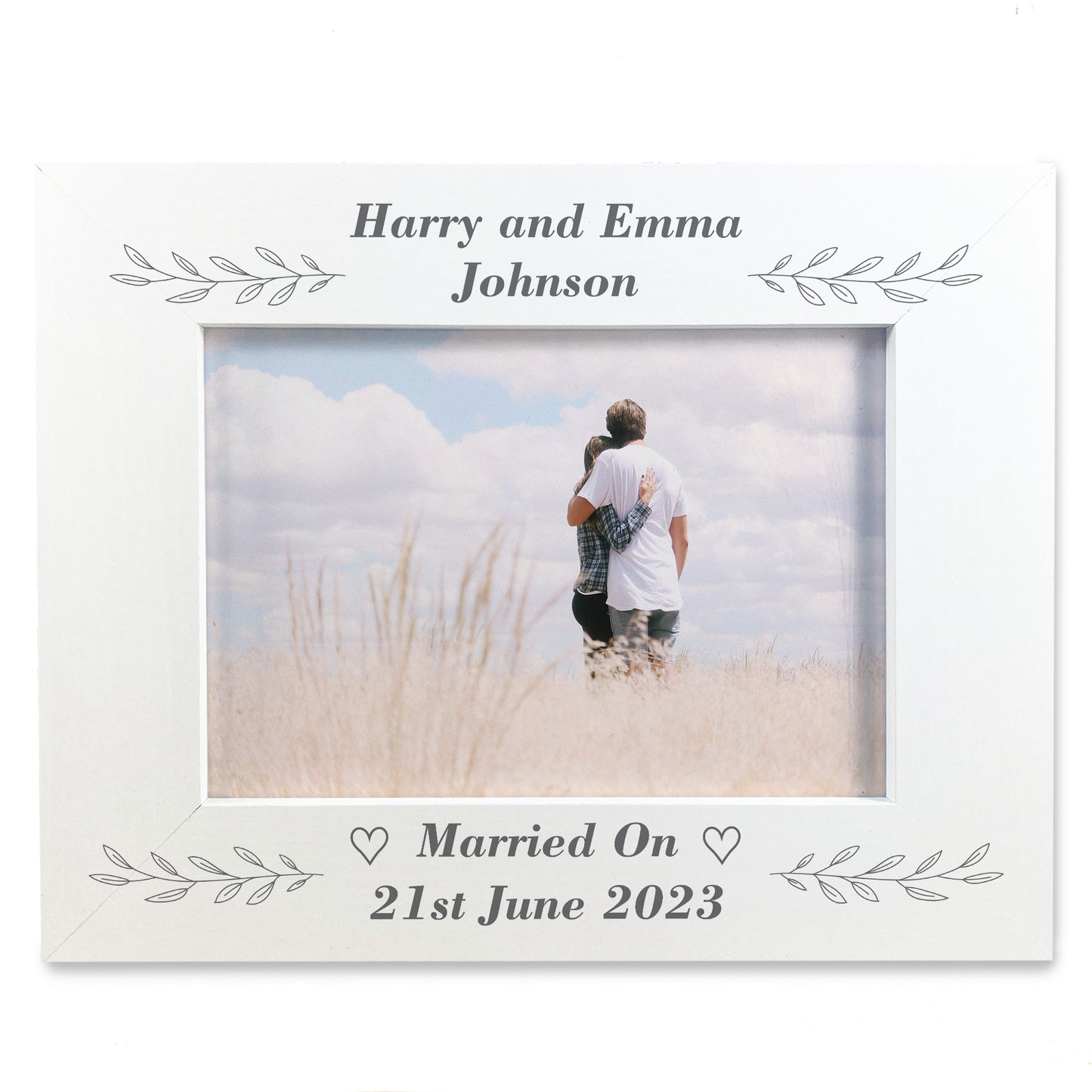 Wedding Day Gift Personalised Photo Frame Husband Wife Gift