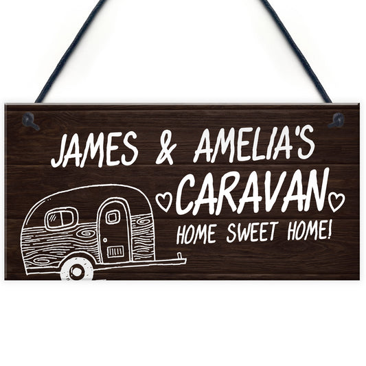 Novelty Caravan Personalised Sign Novelty Caravan Motorhome