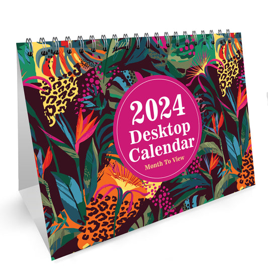 2024 Desk Calendar Tropical Flip Calendar For 2024