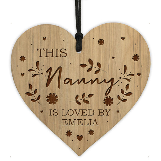 Nanny Gifts For Birthday Christmas Personalised Engraved Heart