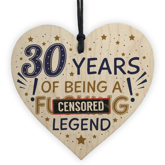 30th Birthday Gifts For Women Men Friend Wood Heart Decorations