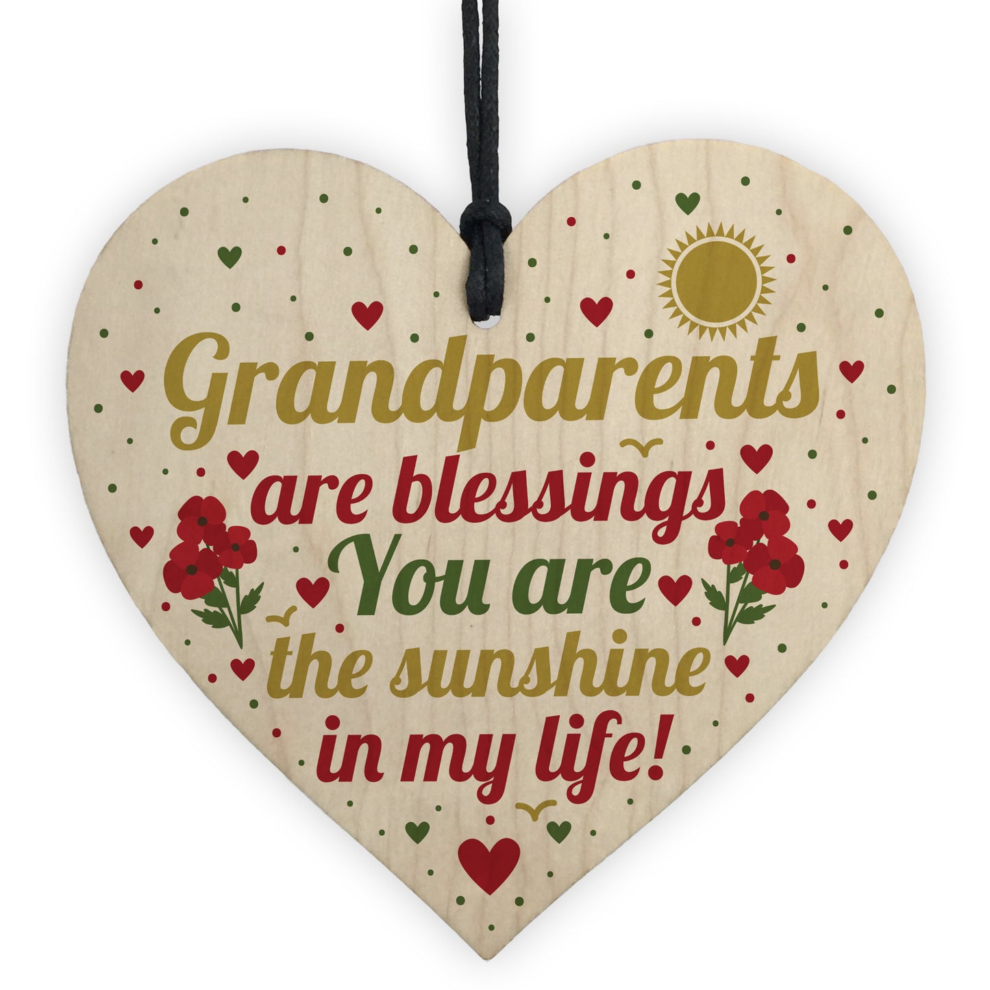 Gifts For Grandparents Wood Heart Grandma Grandpa Nan Grandad