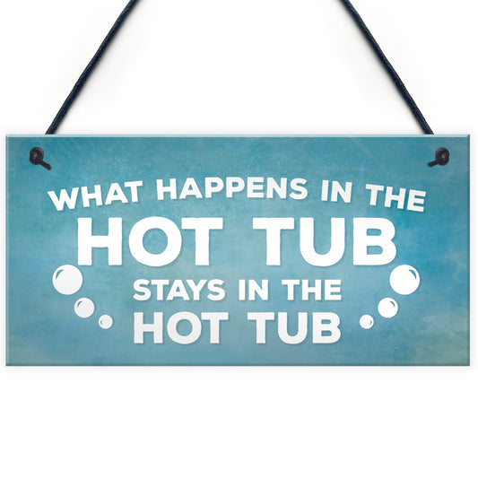 Hot Tub Novelty Garden Hanging Wall Plaque Sign Shed Jaccuzi