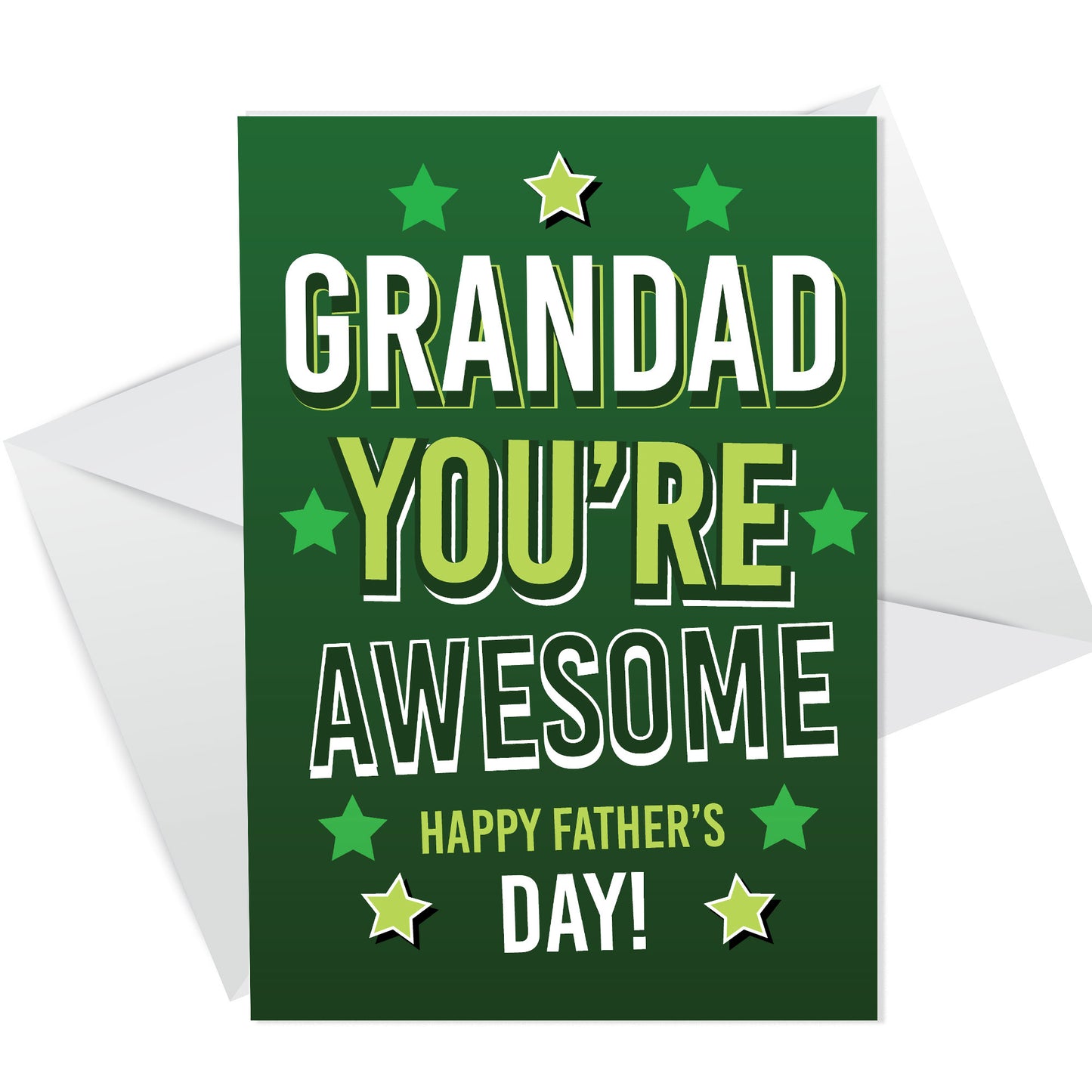 Grandad Fathers Day Card From Grandson Granddaughter