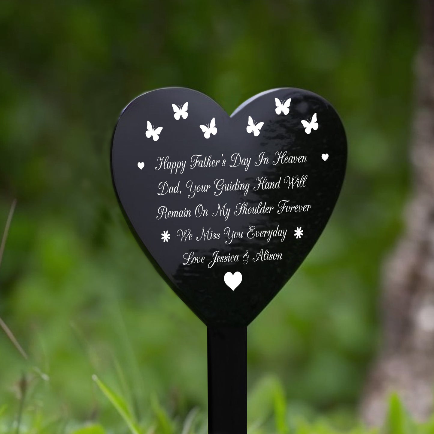 Personalised Fathers Day Gift Memorial Grave Marker Outdoor