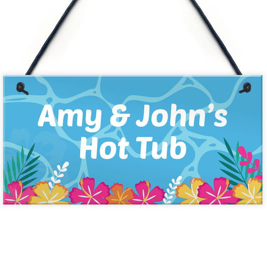 Novelty Hot Tub Accessories PERSONALISED Hot Tub Plaque Decor