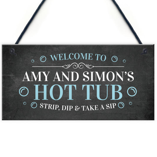 Funny Hot Tub Decor Signs Novelty Hanging Garden Signs Hot Tub
