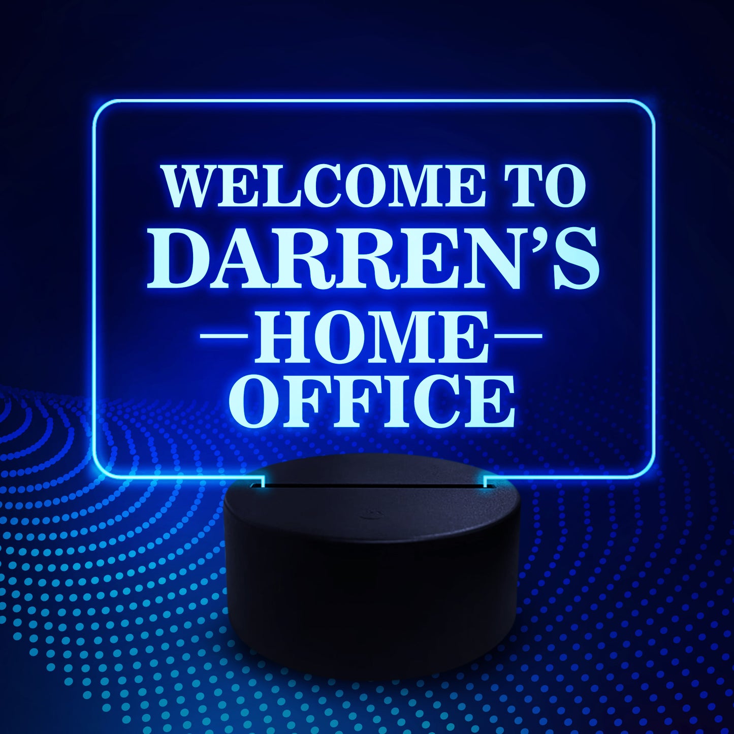 Personalised Home Office Sign Name LED Office Sign