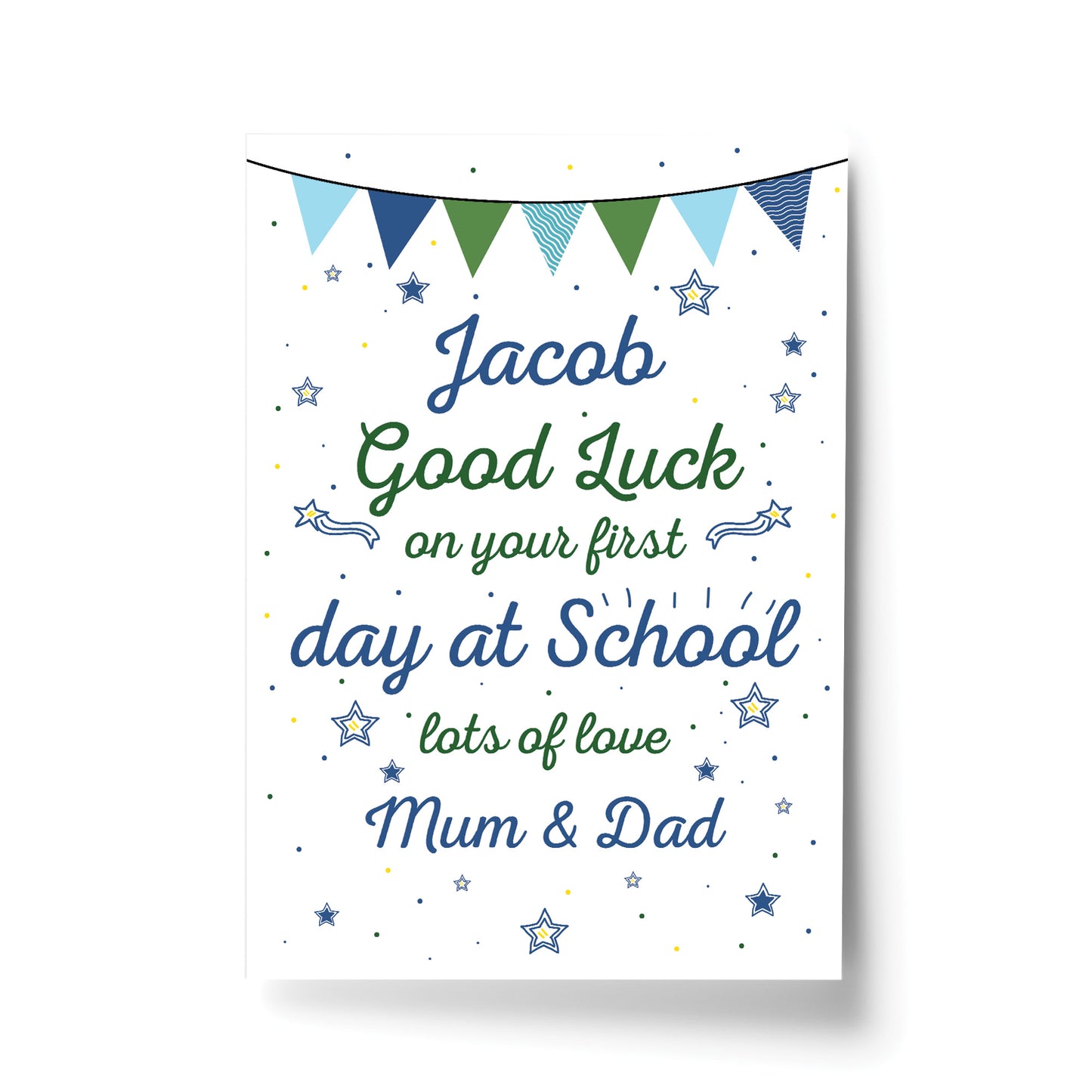 Personalised Nursery Gift Print Good Luck Gift School Nursery