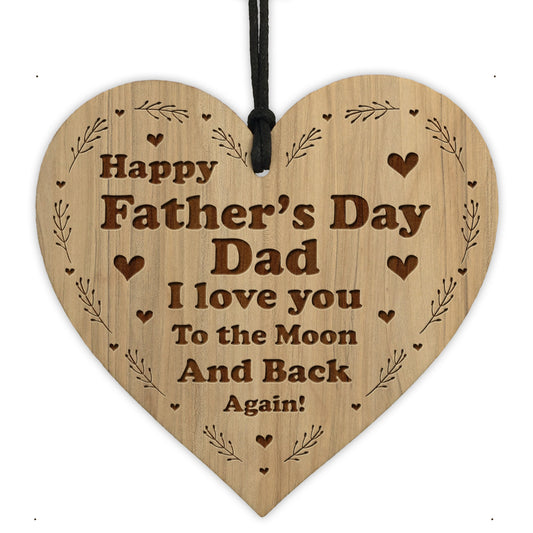 Engraved Fathers Day Gift For Dad Novelty Heart Sign Dad Gift