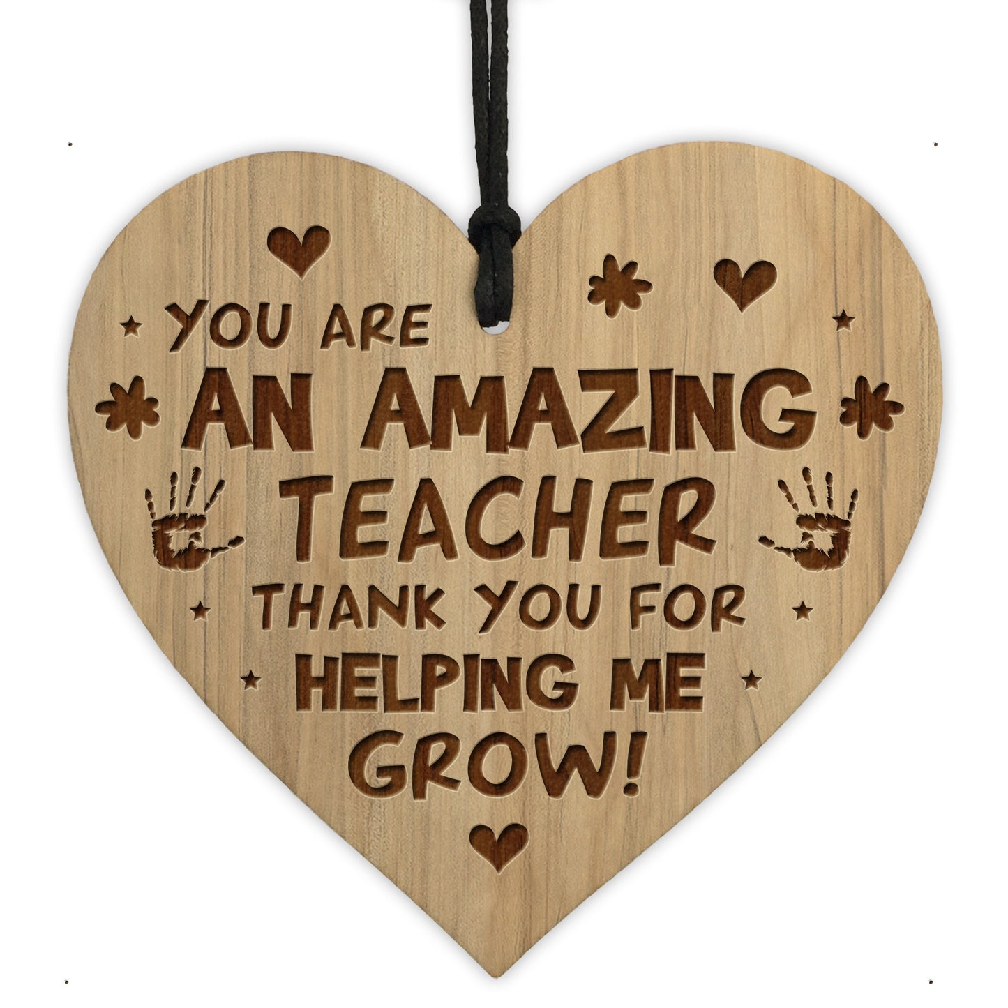 Thank You Gifts For Teacher Engraved Heart AMAZING TEACHER