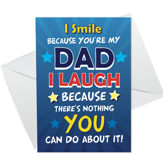 Quirky Funny Fathers Day Card Dad Birthday Card From Daughter