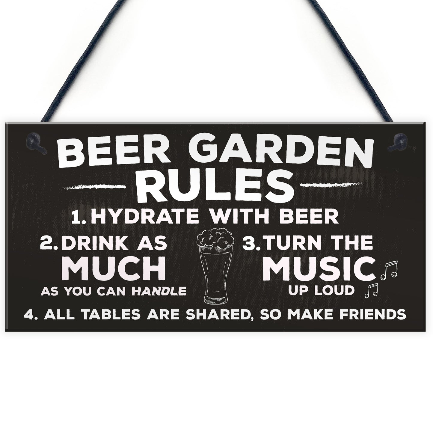 Beer Garden Rules Hanging Wall Signs Pub Garden Plaques Alcohol