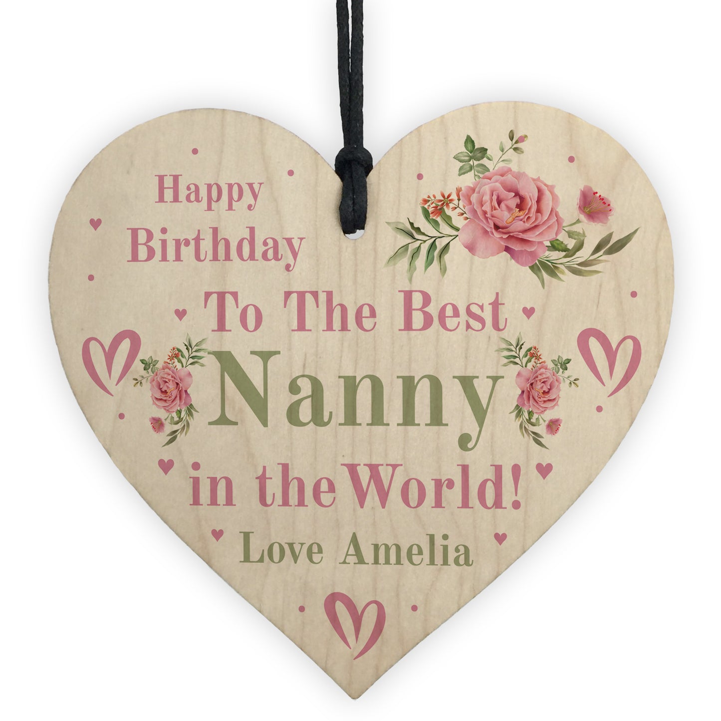 Happy Birthday Nanny Gift Hanging Sign For Birthday Personalised