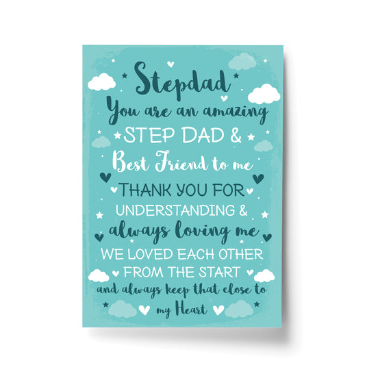 Fathers Day Gift For Step Dad Print Gift For Dad Daddy Step Dad