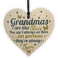 Grandma Gifts For Christmas Birthday Wood Heart Plaque Keepsake