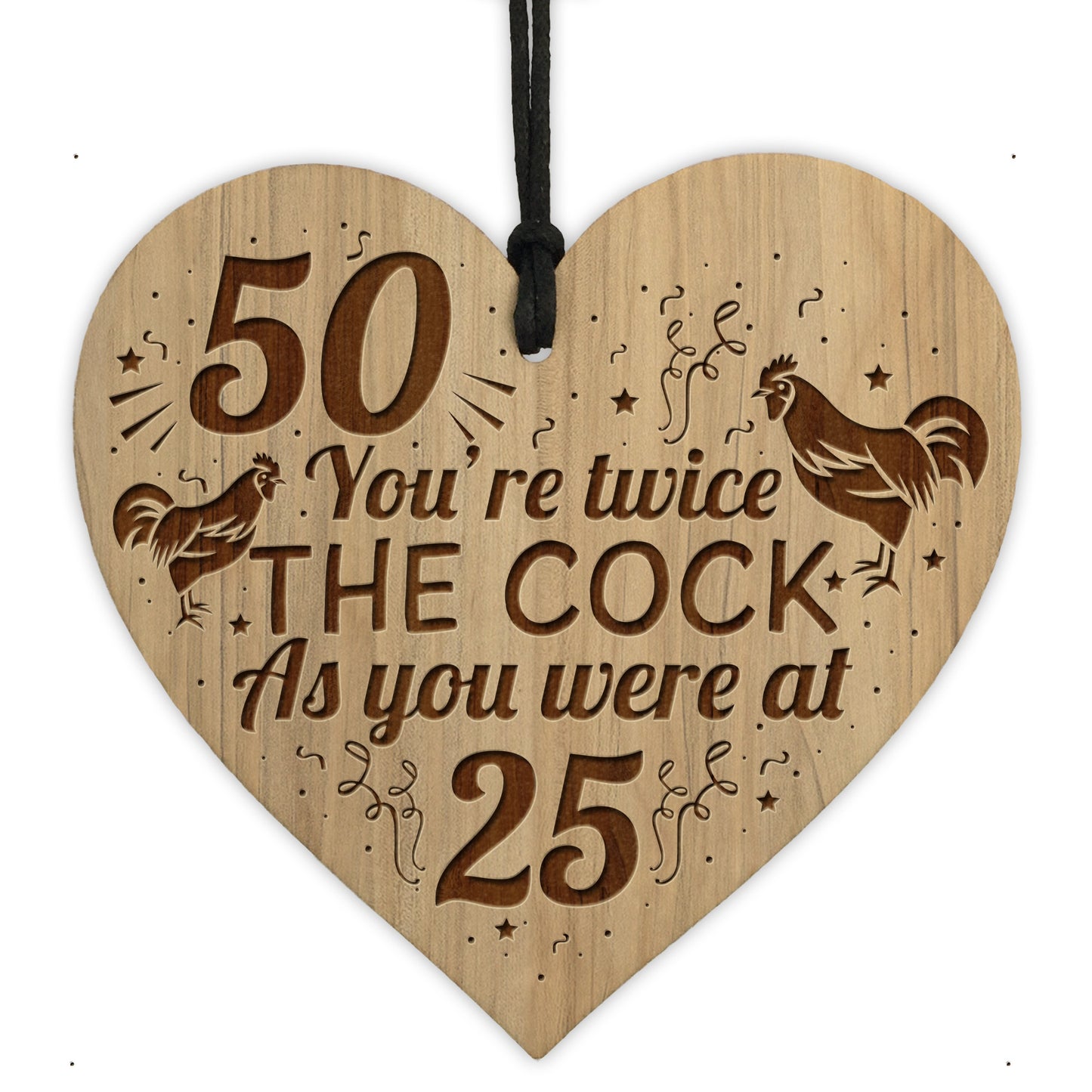 Funny 50th Birthday Gift For Dad Uncle Brother Engraved Heart