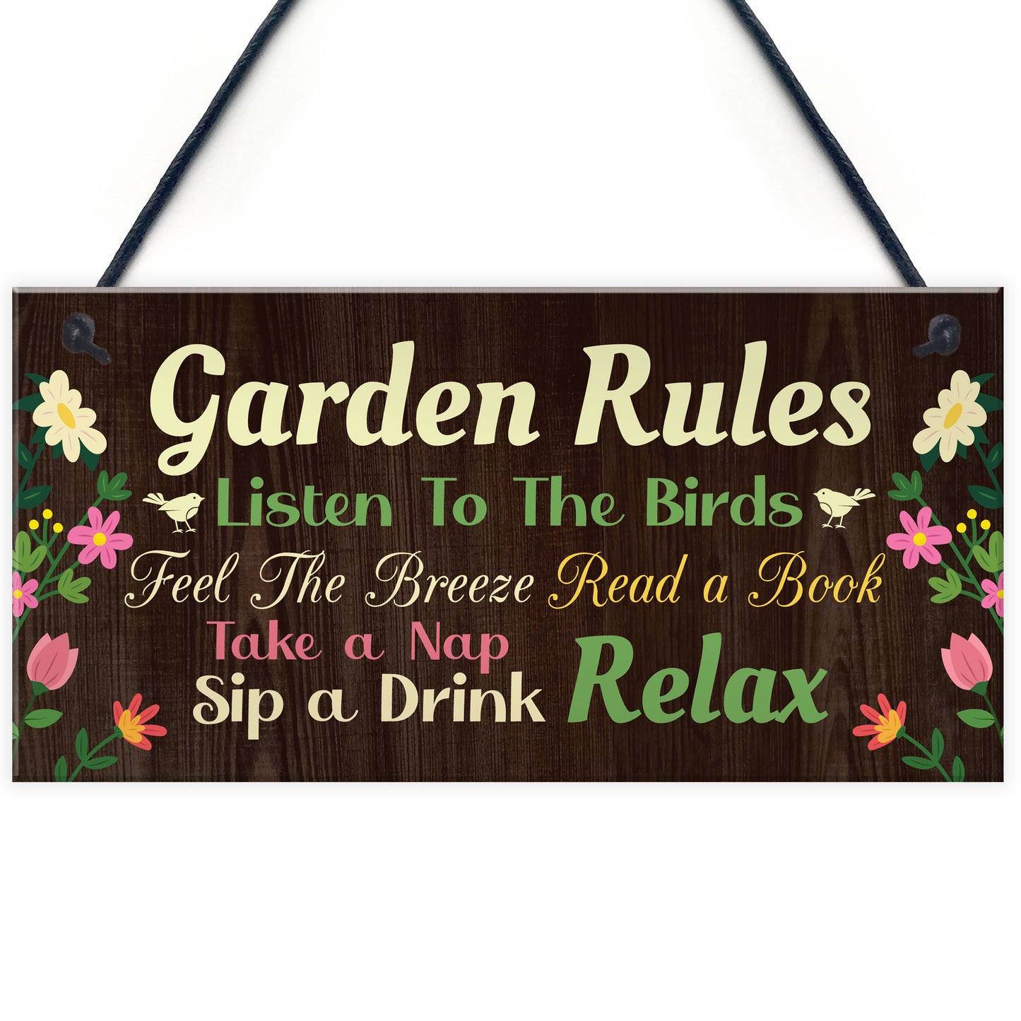 Garden Signs And Plaques For Outside Garden Rules Sign Novelty