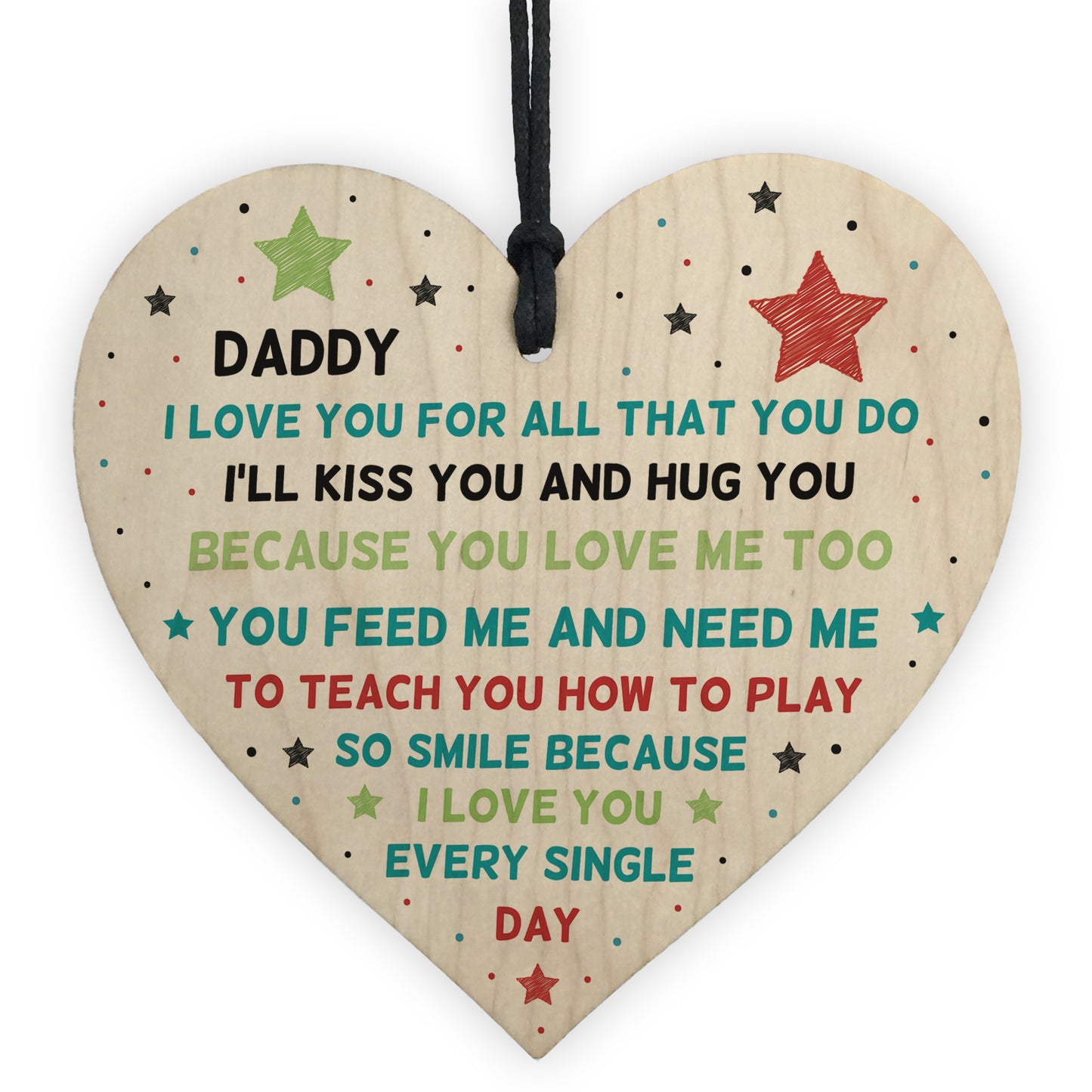 Special Gift For Dad Wooden Heart Fathers Day Gift For Dad