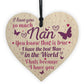 Nan Gifts For Granny Grandma Wood Heart Sign BirthdayT THANK YOU