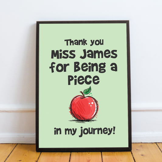 Framed Teacher Print Thank You Gift For Teacher Assistant