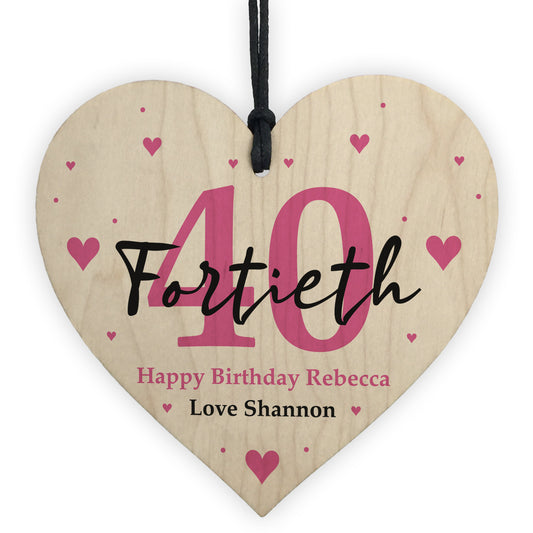 PERSONALISED 40th Birthday Gifts For Mum Auntie Gift For Her