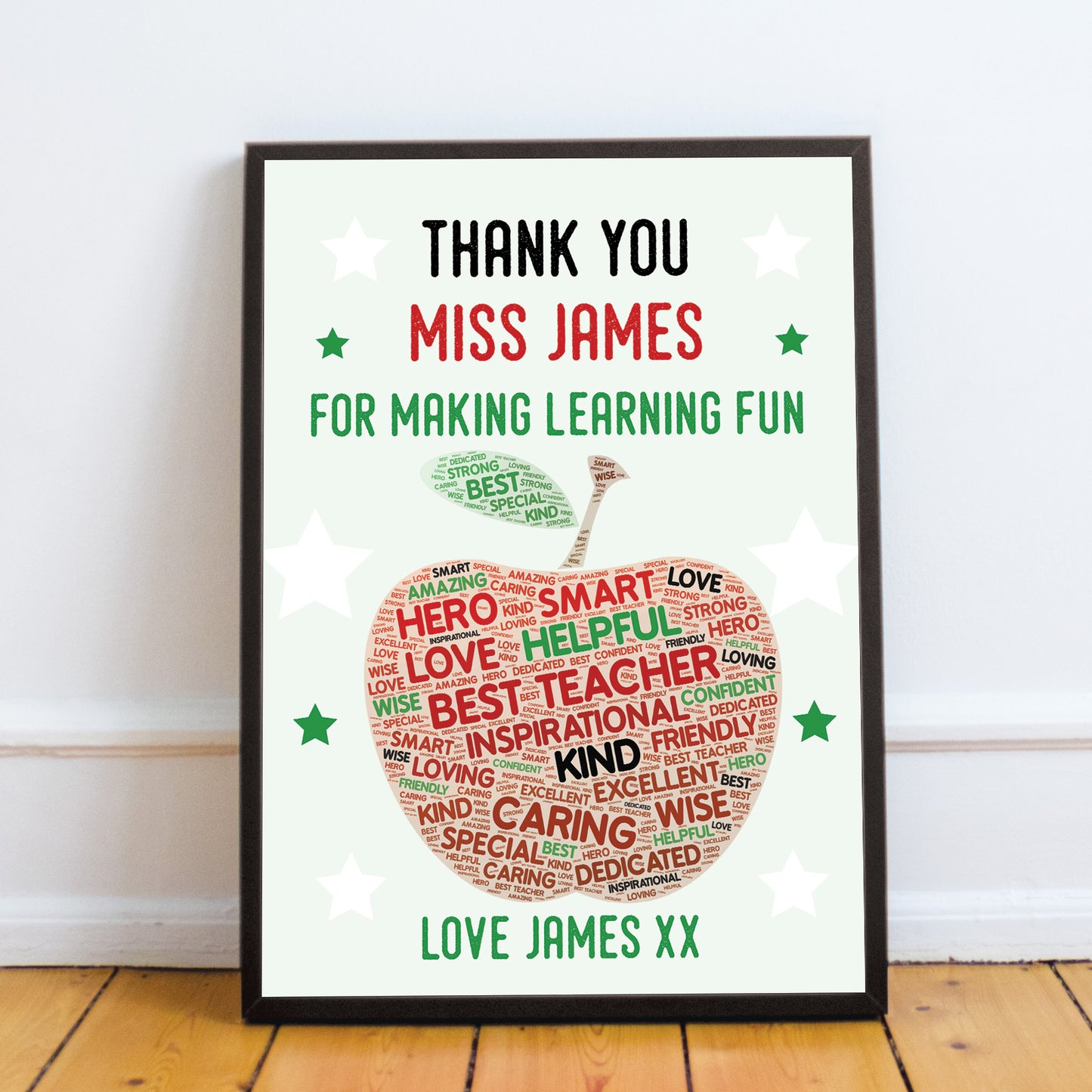 Personalised Teacher Gifts Framed Print Nursery Thank You Gifts