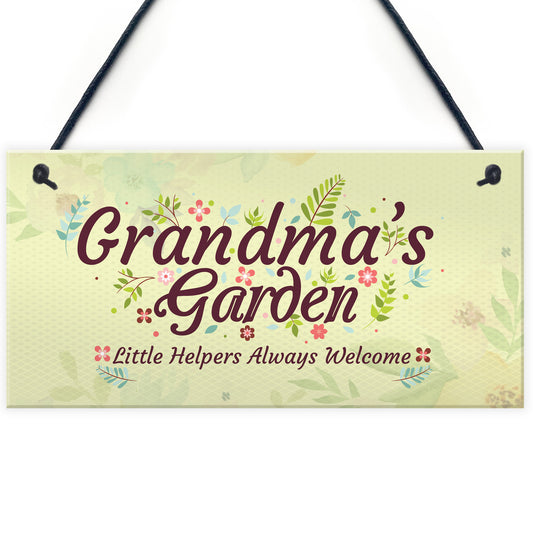 Grandma's Garden Novelty Plaque SummerHouse Sign Garden Shed